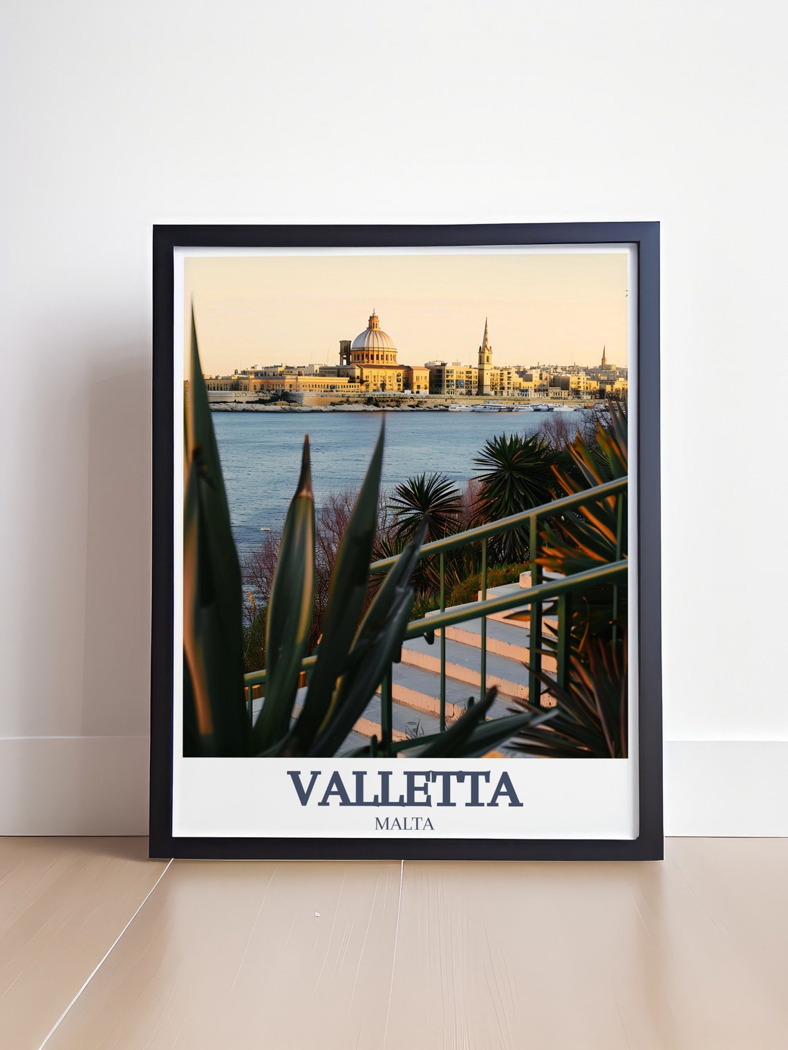 Valetta Travel Poster Basilica Of Our Lady Of Mount Carmel Travel Priint Valetta Travel Gifts And Decor Valetta Travel Gifts - Image 4