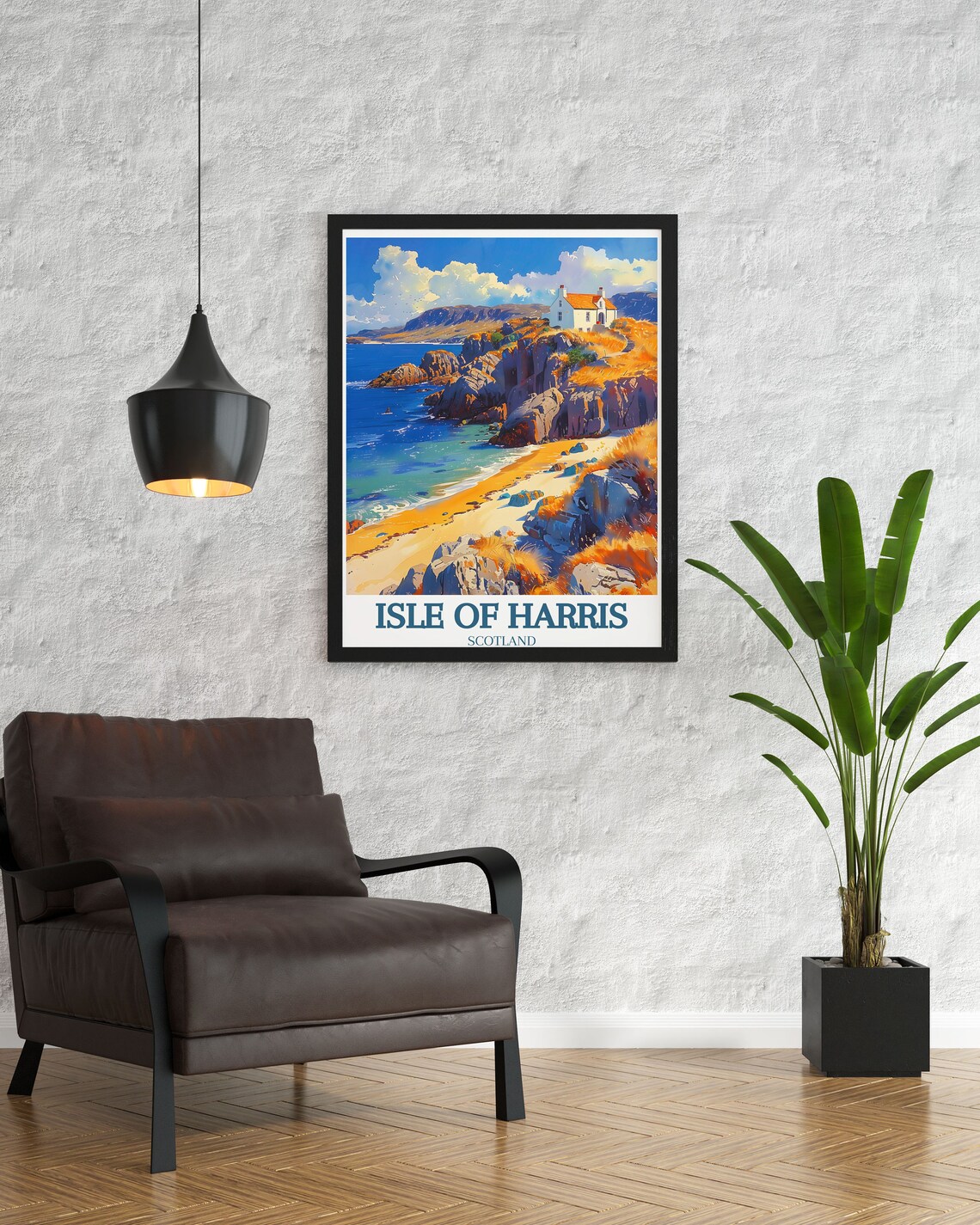 Isle Of Harris Golden Beach Cliffs Ocean View Scotland Poster - Image 3
