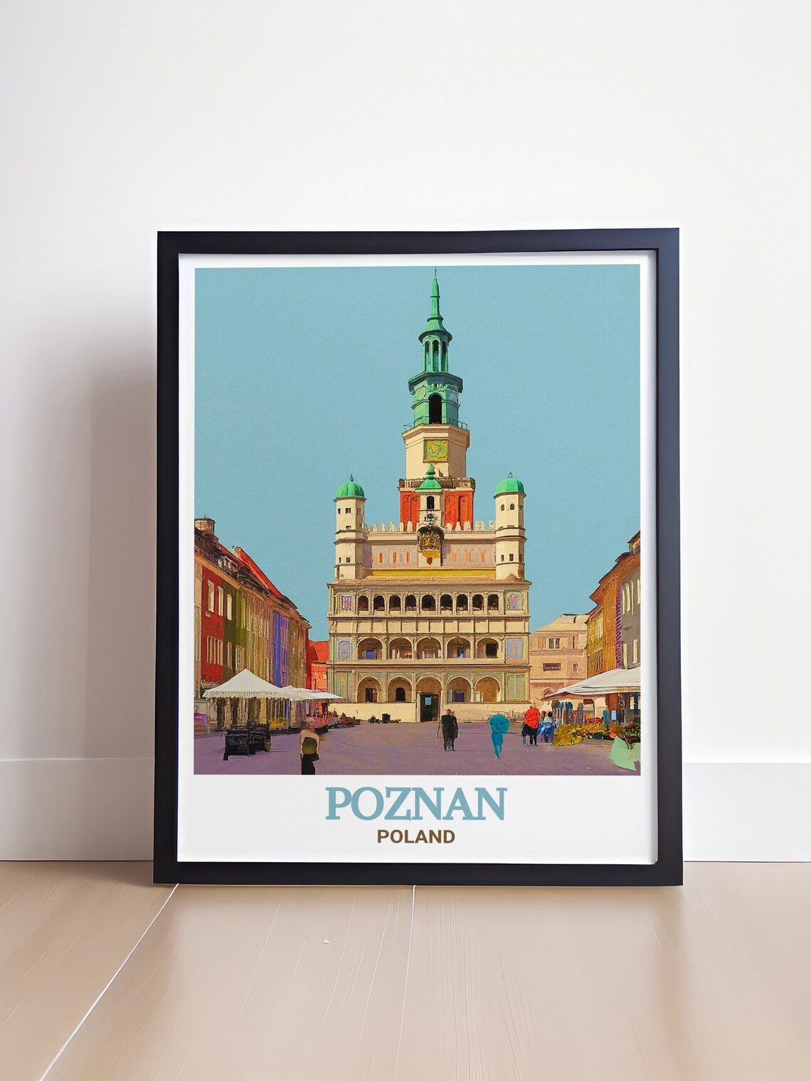 Poznan Poland Town Hall Old Market Square Europe Travel Poster - Image 4