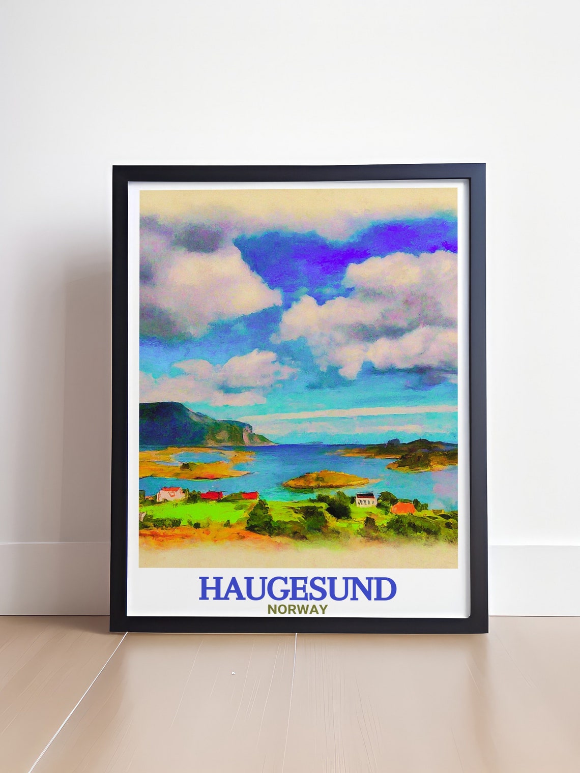 Haugesund Travel Poster Rvr Islands Travel Print Haugesund Norway And Rvr Island Art Haugesund Norway Art Prints - Image 4