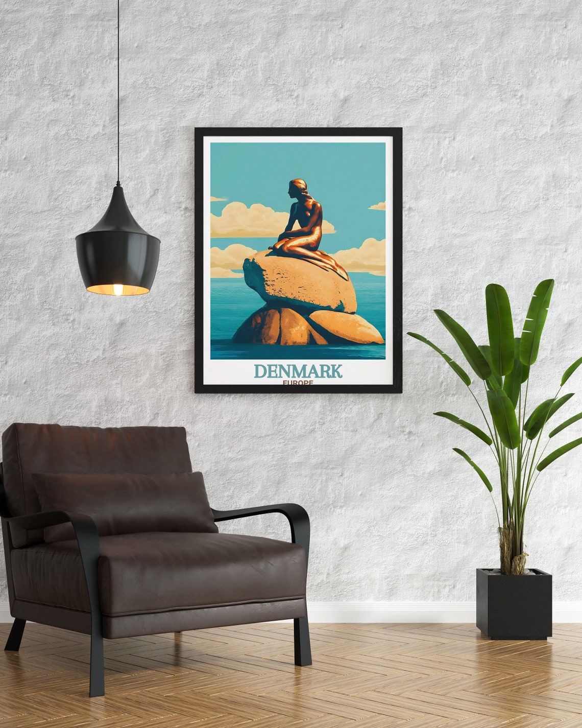 Little Mermaid Statue Denmark Copenhagen Harbour Landmark Poster - Image 3