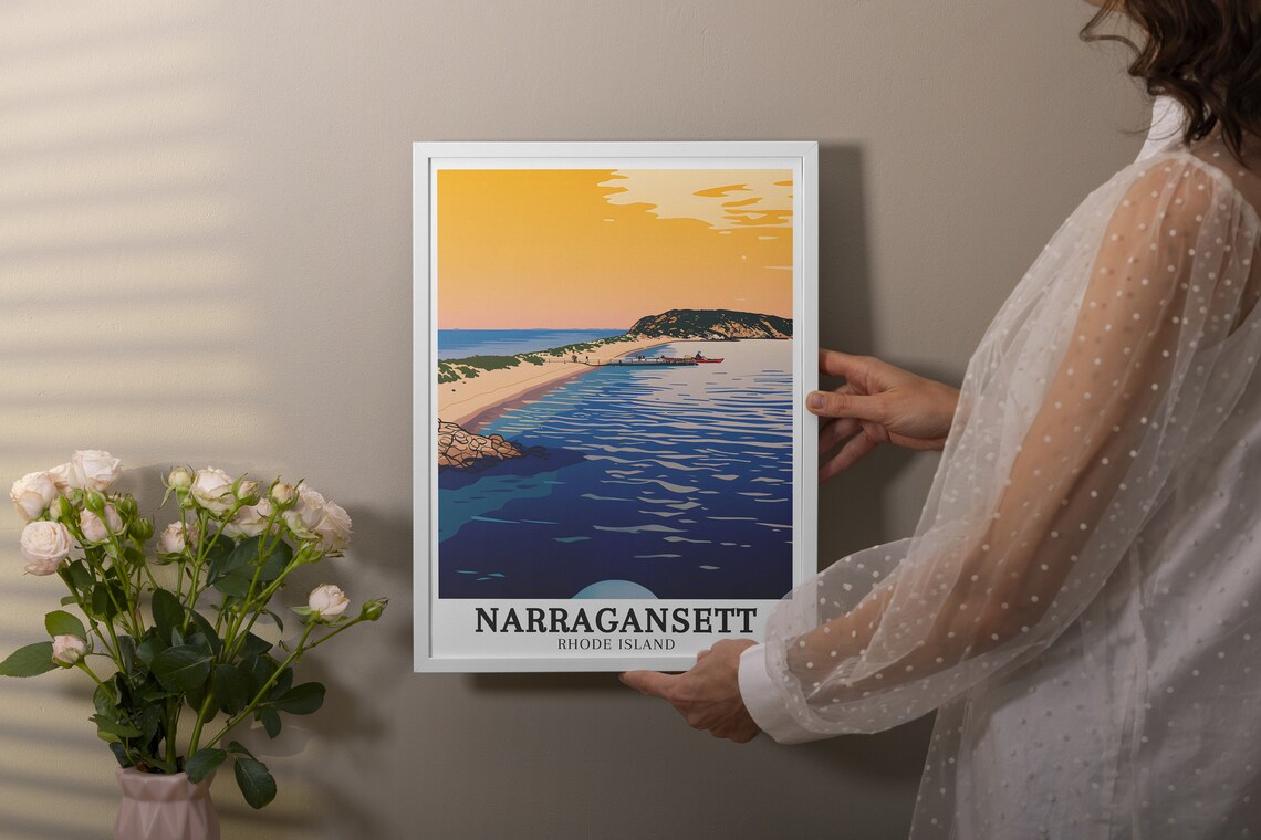 Narragansett Breachway Inlet Travel Poster - Image 2