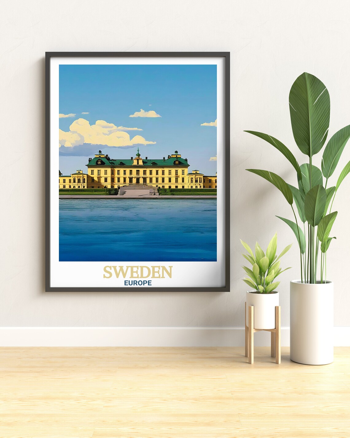 Drottningholm Palace Stockholm Waterfront Sweden Travel Poster - Image 2