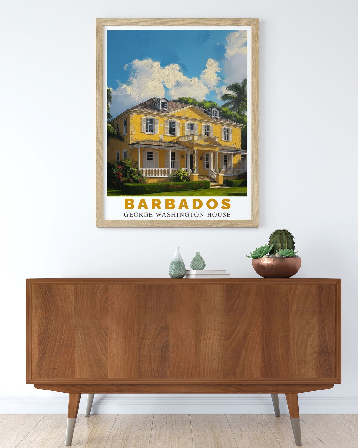 Barbados George Washington House Historic Colonial Mansion Poster - Image 3