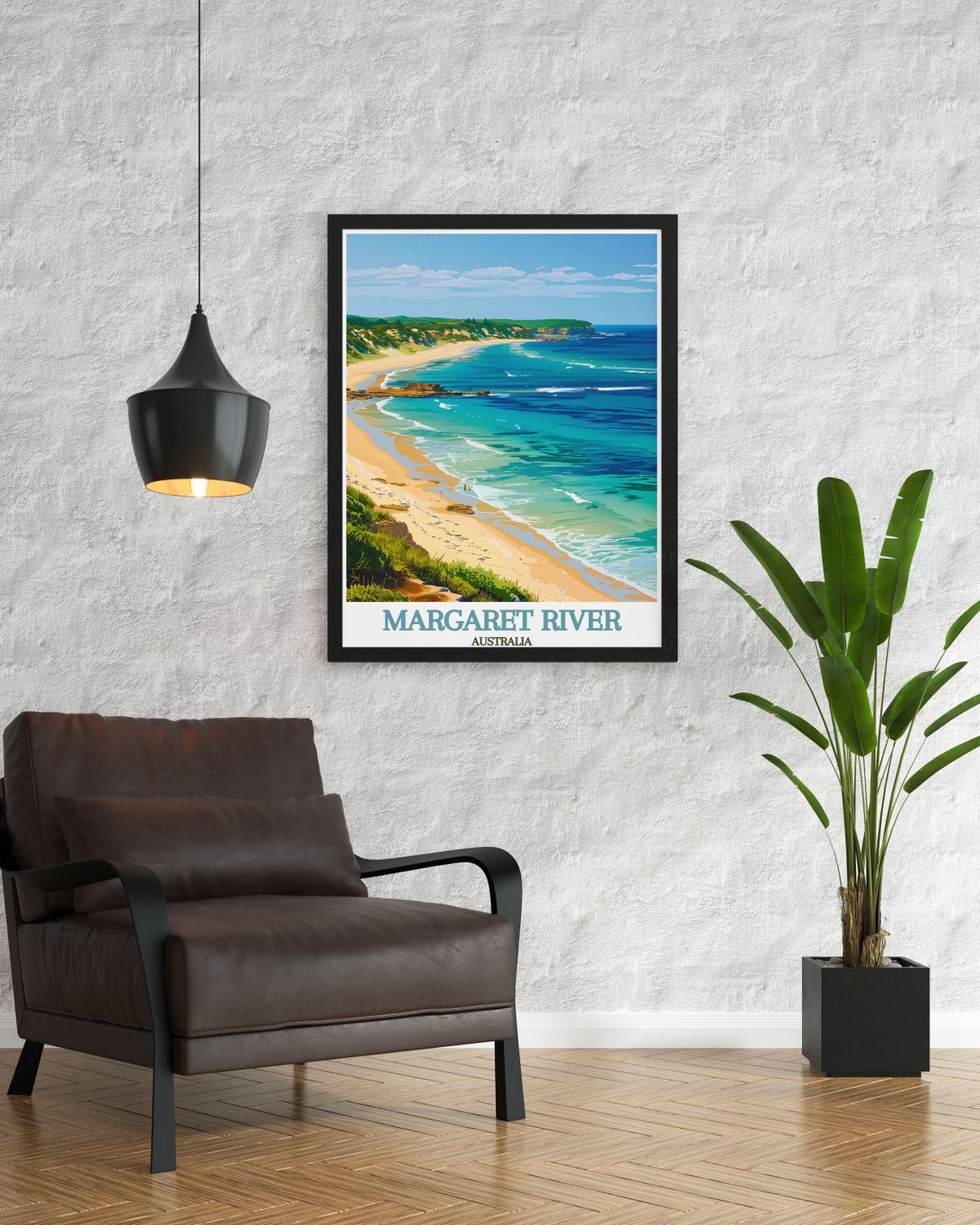 Margaret River Prevelly Beach Cliffs Western Australia Poster - Image 3
