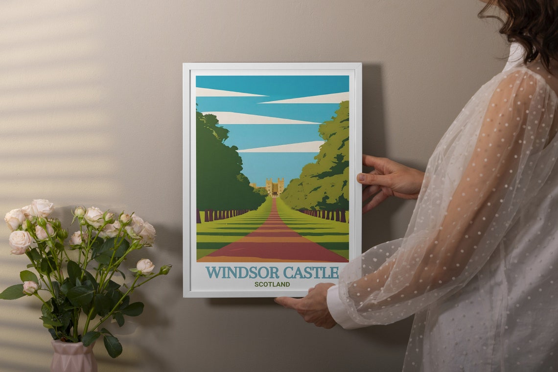 Windsor Castle The Long Walk Tree Lined Avenue England Poster - Image 2