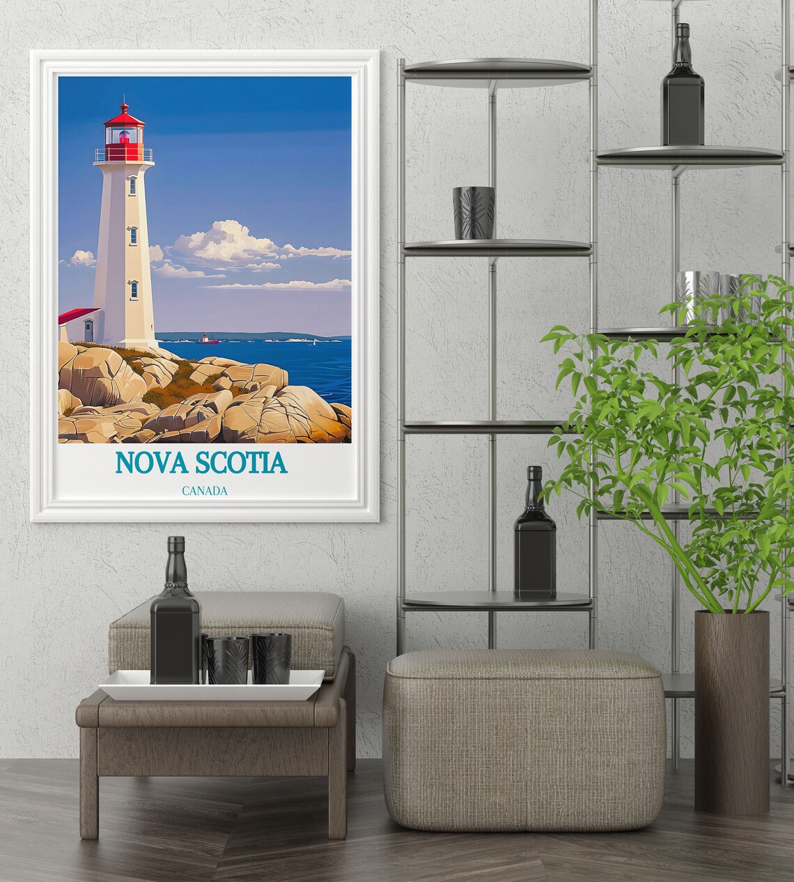 Peggys Cove Travel Poster, Nova Scotia Home Decor - Image 3