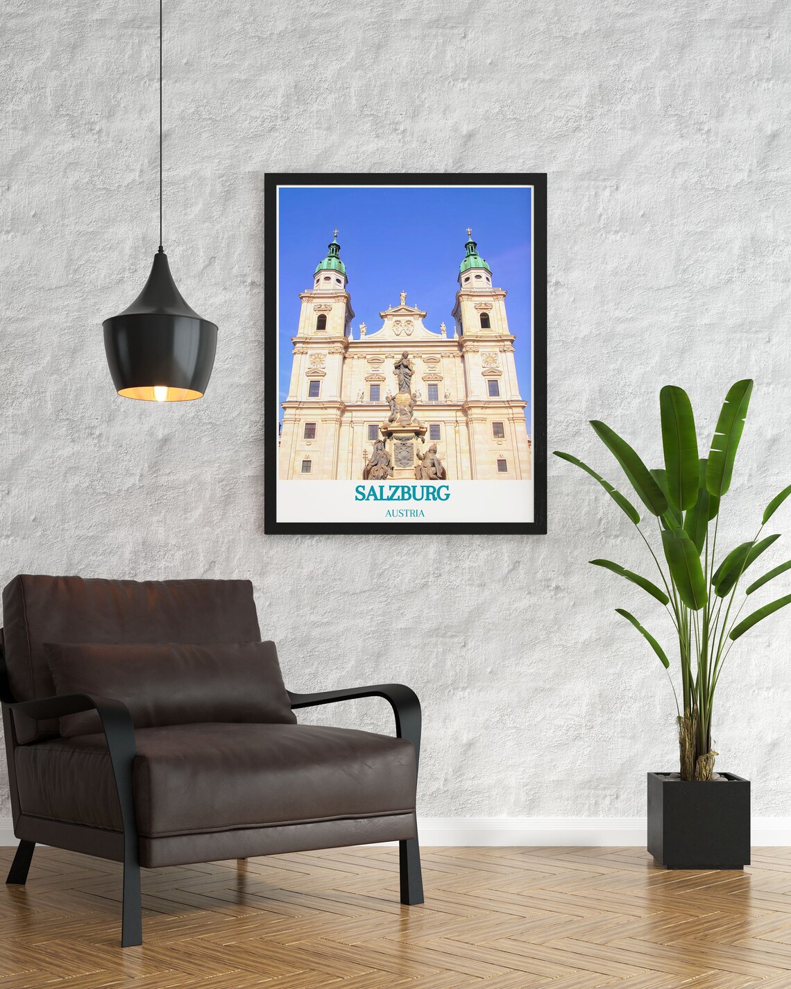 Salzburg Cathedral Twin Towers Baroque Facade Blue Sky Austria Poster - Image 2