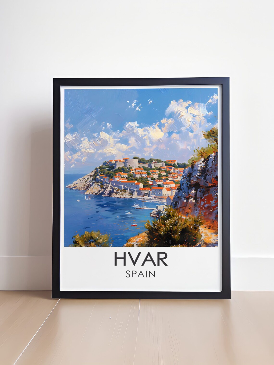 Hvar Fortress Old Town Over the Croatian Adriatic Sea Poster - Image 4