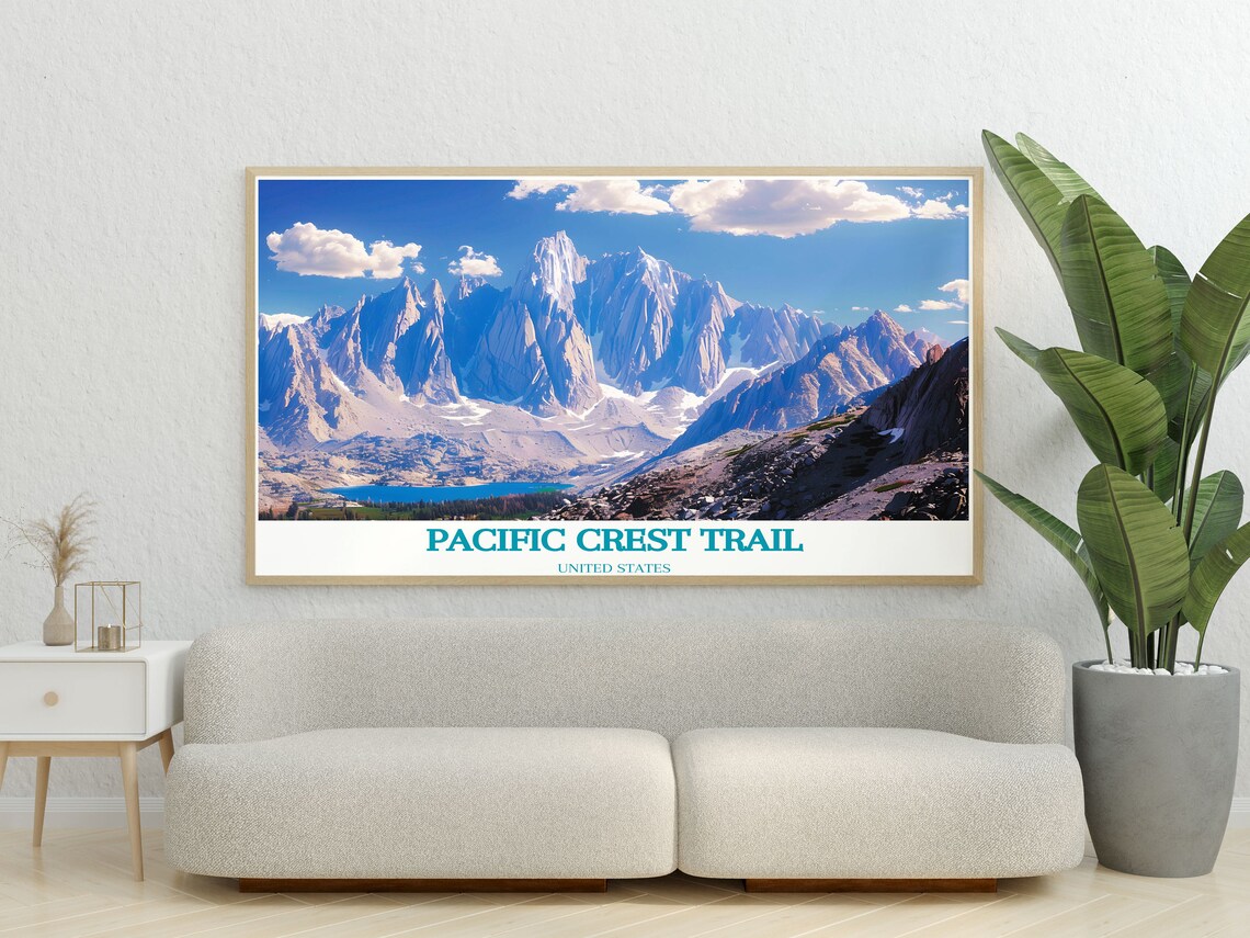 Pacific Crest Trail Jagged Sierra Granite Peaks Alpine Lake View Poster - Image 3