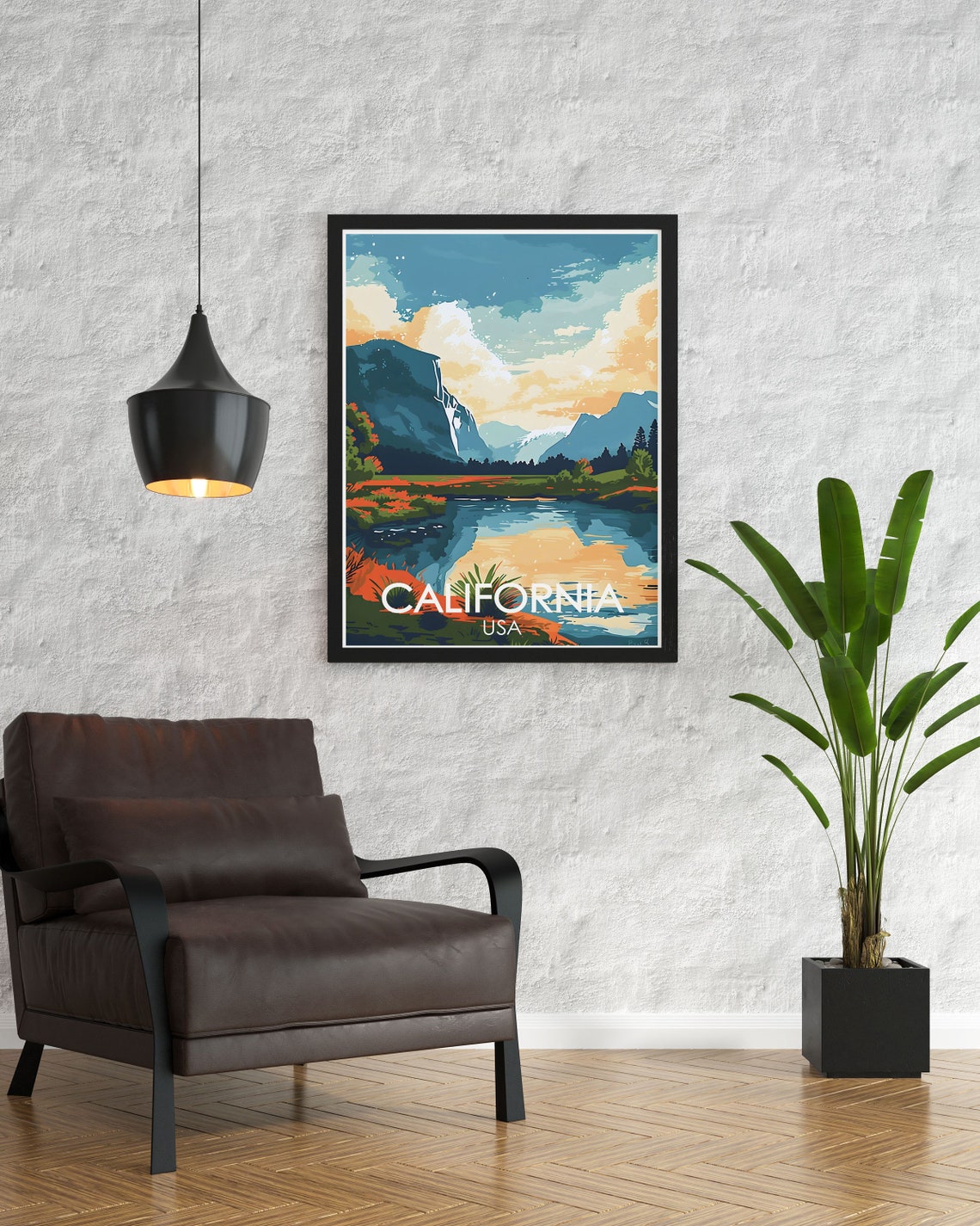 California Yosemite Valley Waterfall Majestic National Park Poster - Image 3