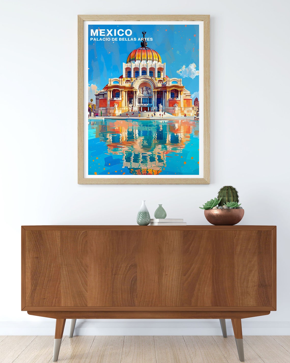 Palacio de Bellas Artes Mexico City Iconic Dome Travel Poster - Image 2