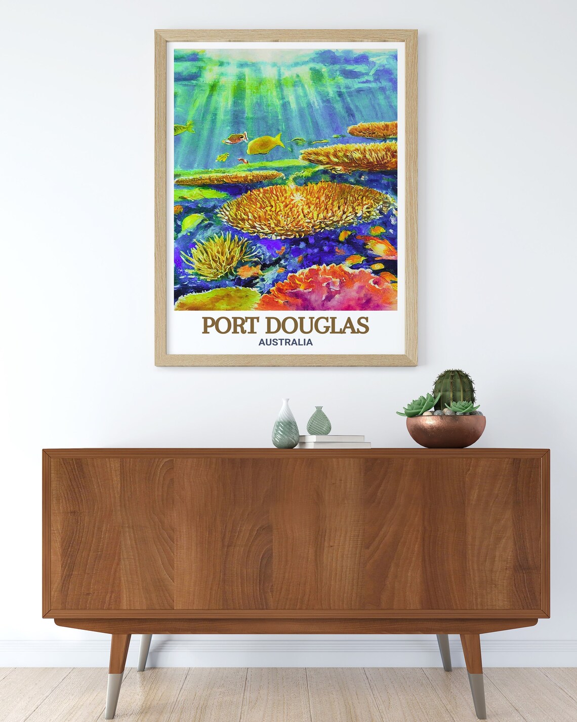 Port Douglas Australia Coral Reef Underwater Tropical Scene Poster - Image 2