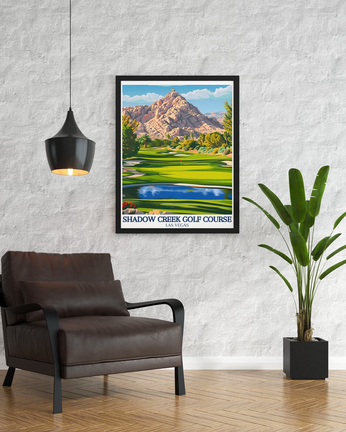 Shadow Creek Golf Course Print Nevada Desert Art Clark County Golf Prints Clark County Golf Prints Scenic Art From Shadow Creek - Image 3