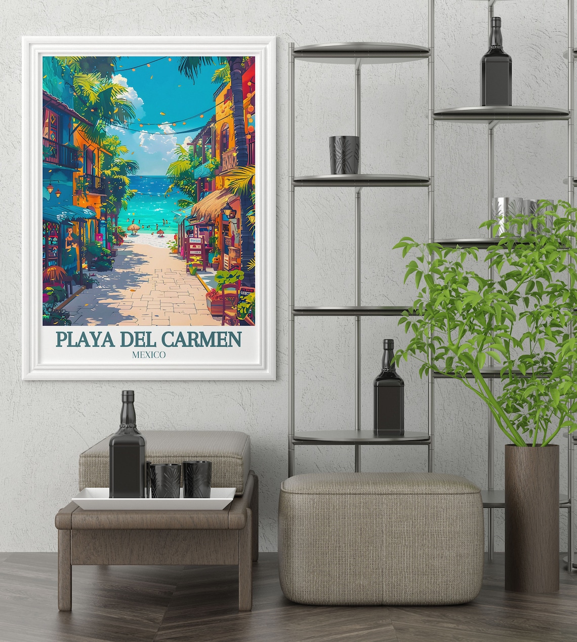 Playa del Carmen Travel Poster, Mexico Artwork - Image 2