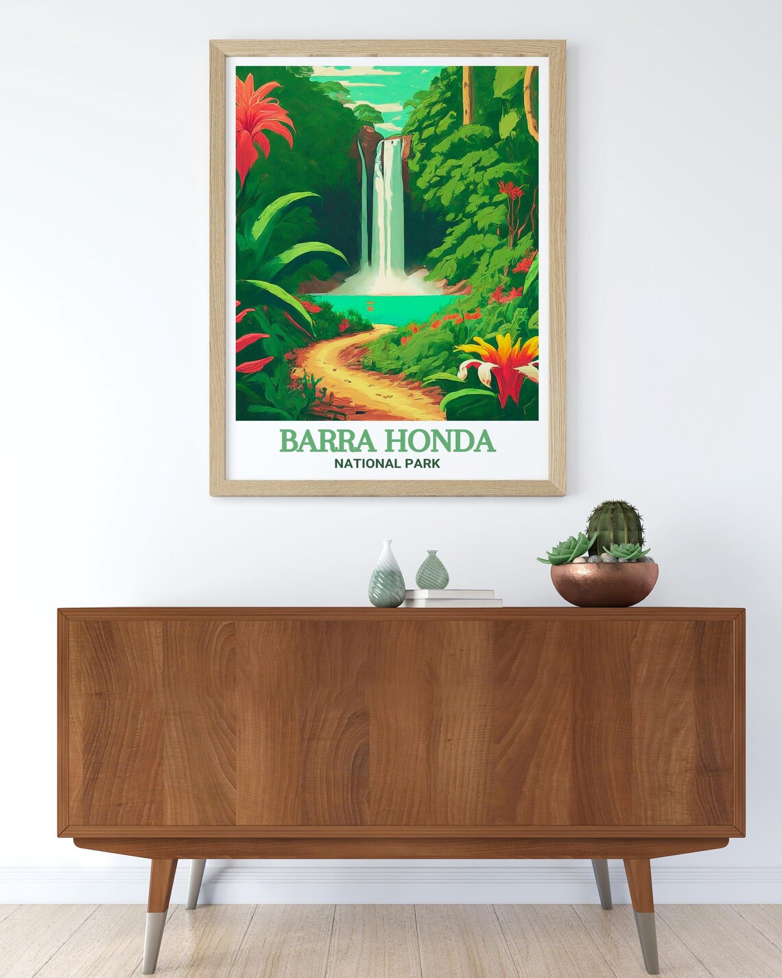 Barra Honda National Park Costa Rica Jungle Waterfall Poster - Image 2