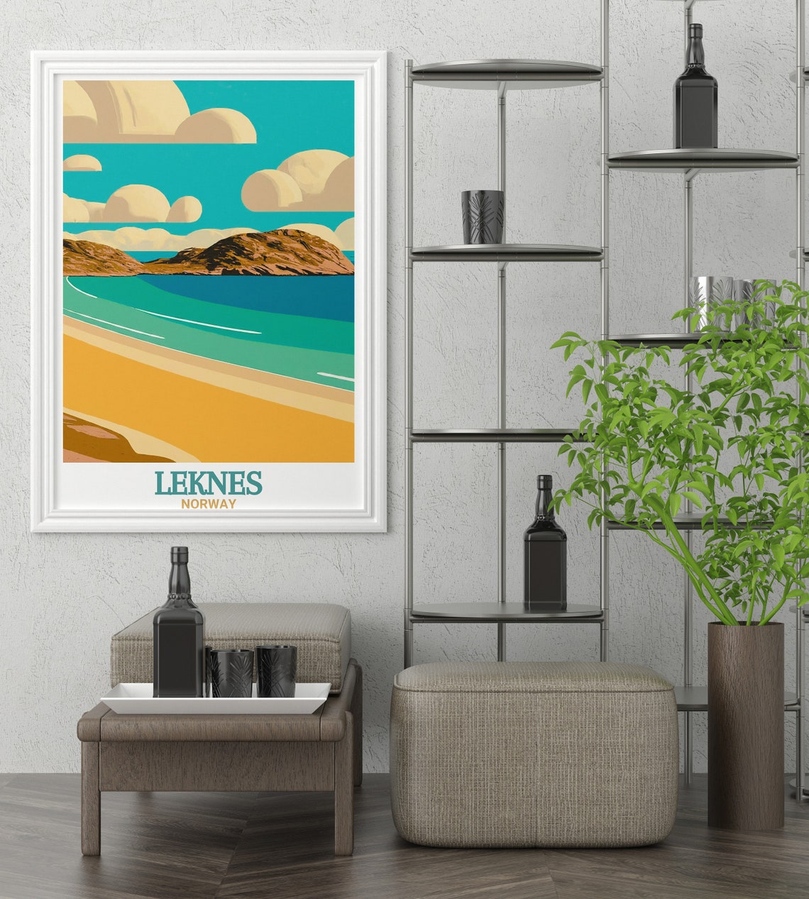 Leknes Travel Art Utakleiv Beach Art And Leknes Norway Travel Prints Lofoten Islands And Norway Fjords Art Utakleiv Beach And Leknes Art - Image 2