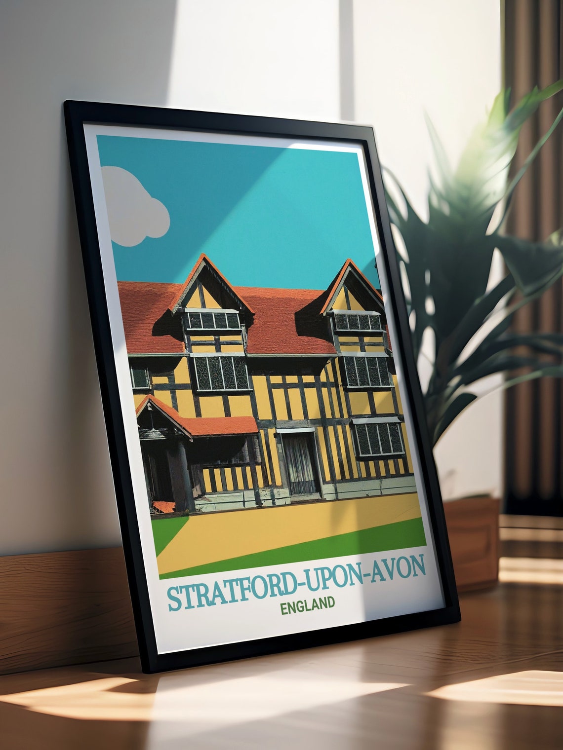 Stratford Upon Avon Shakespeares Birthplace Tudor House Travel Poster - Image 3
