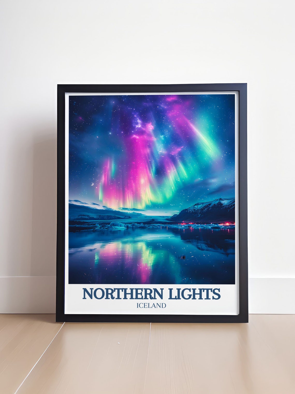 Northern Lights Jokulsarlon Glacier Lagoon Iceland Aurora Poster - Image 4
