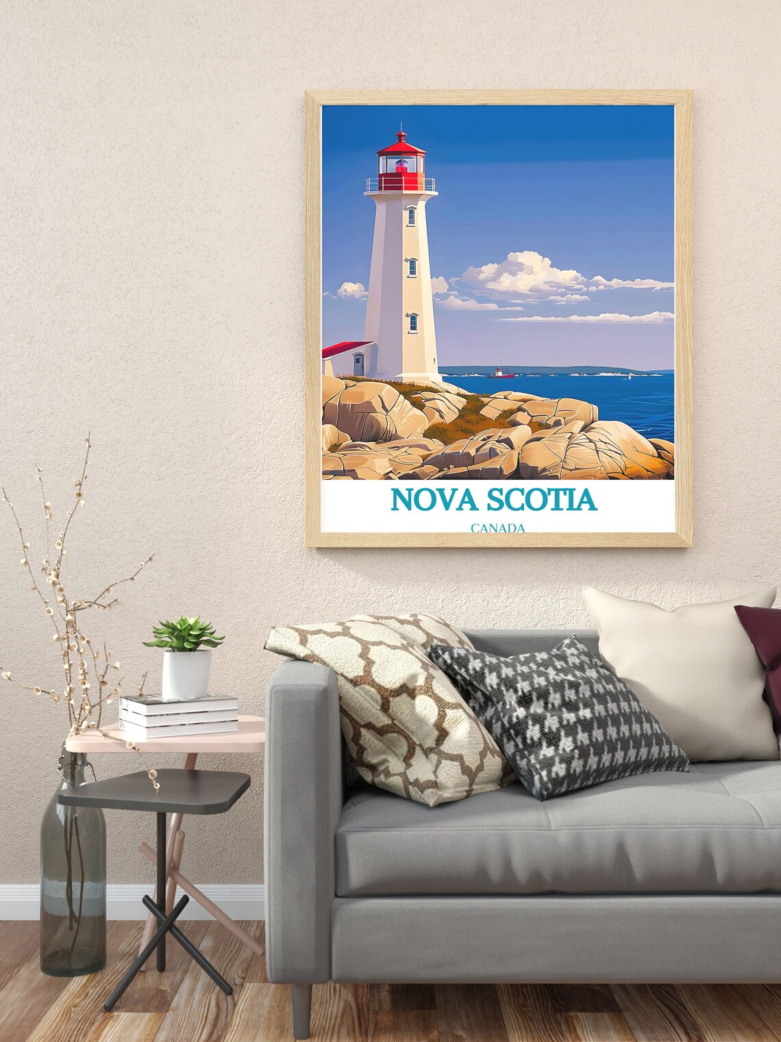Peggys Cove Travel Poster, Nova Scotia Home Decor - Image 2