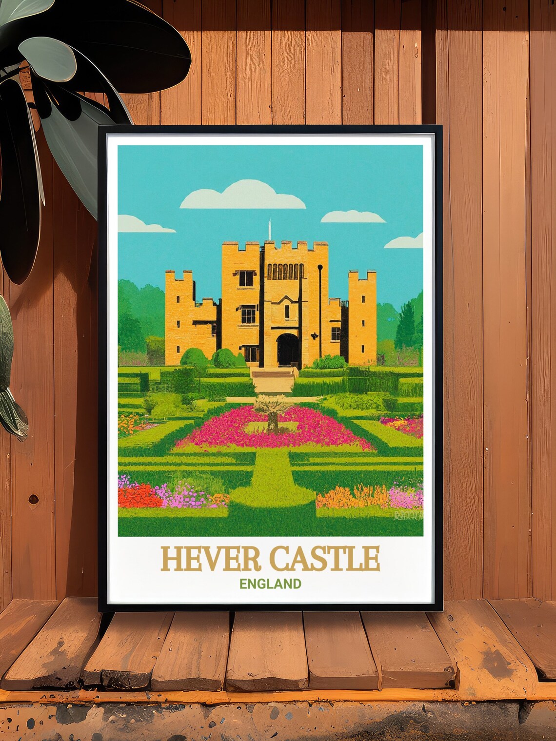 Hever Castle Italian Gardens Colorful Floral England View Poster - Image 2