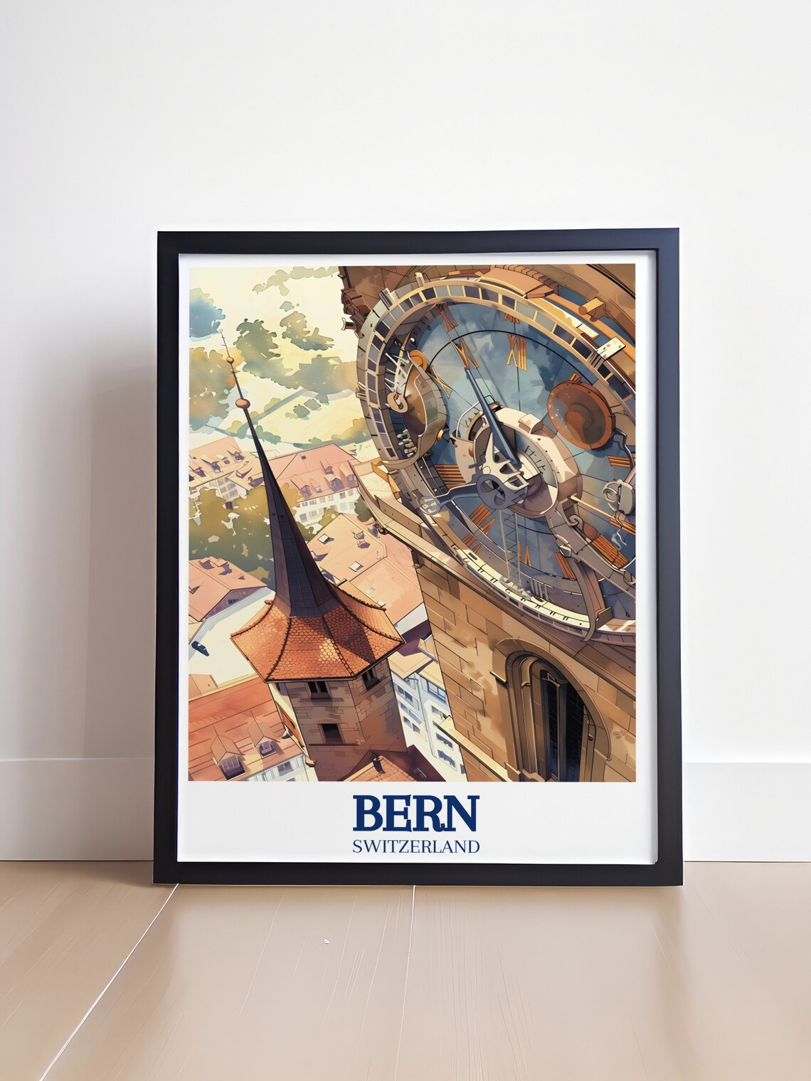 Bern Switzerland Zytglogge Clock Tower Closeup Detail Poster - Image 4