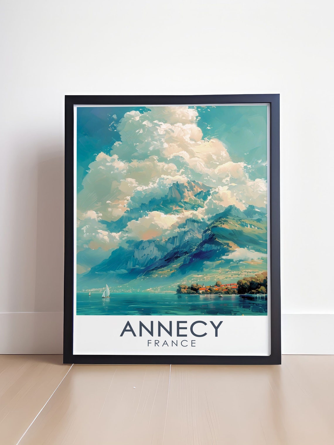 Annecy Wall Art Lake Annecy Wall Art Iconic Old Town And Lake Annecy Print France Home Decor - Image 4