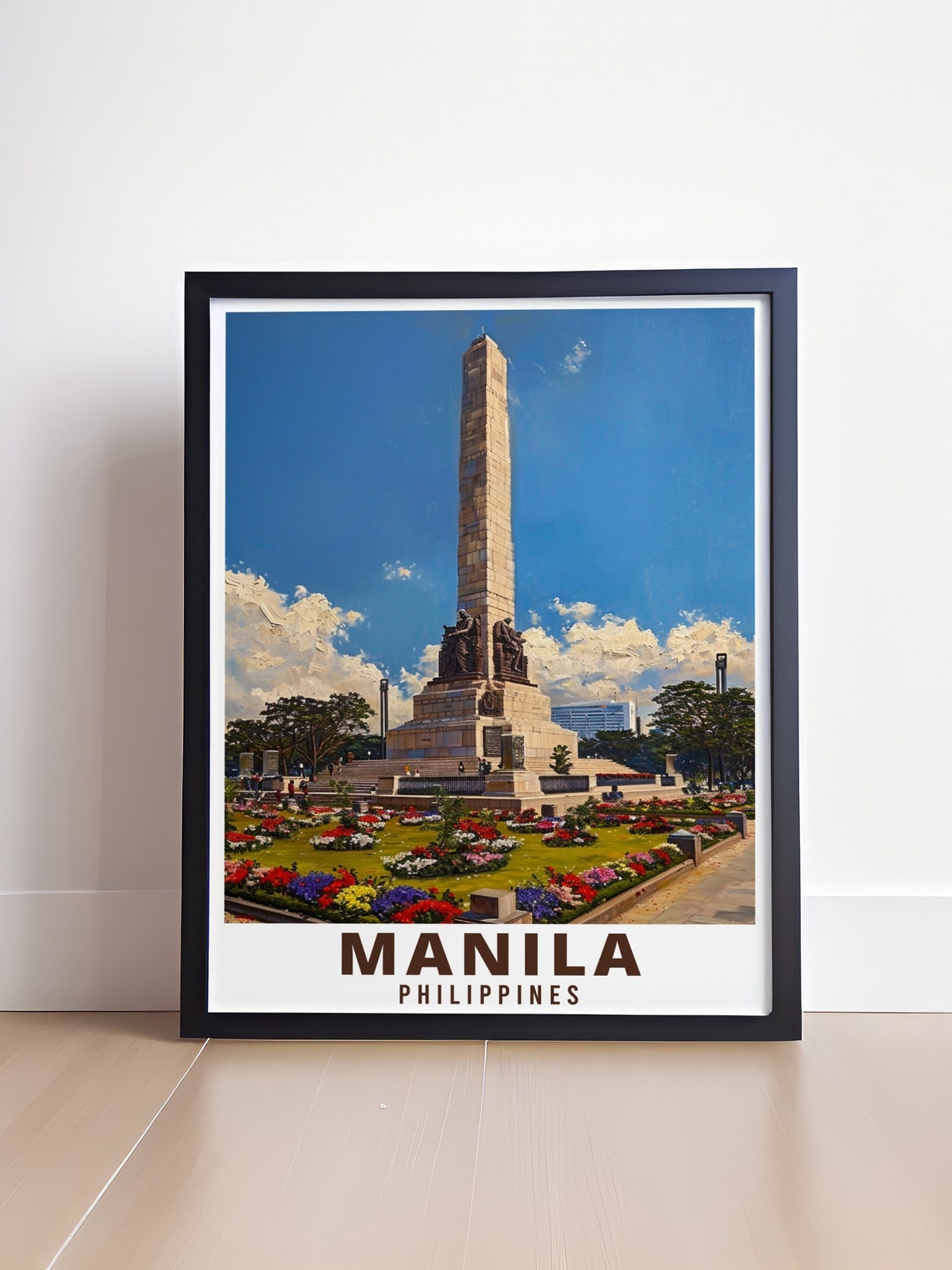 Manila Philippines Rizal Monument Obelisk Garden View Poster - Image 4