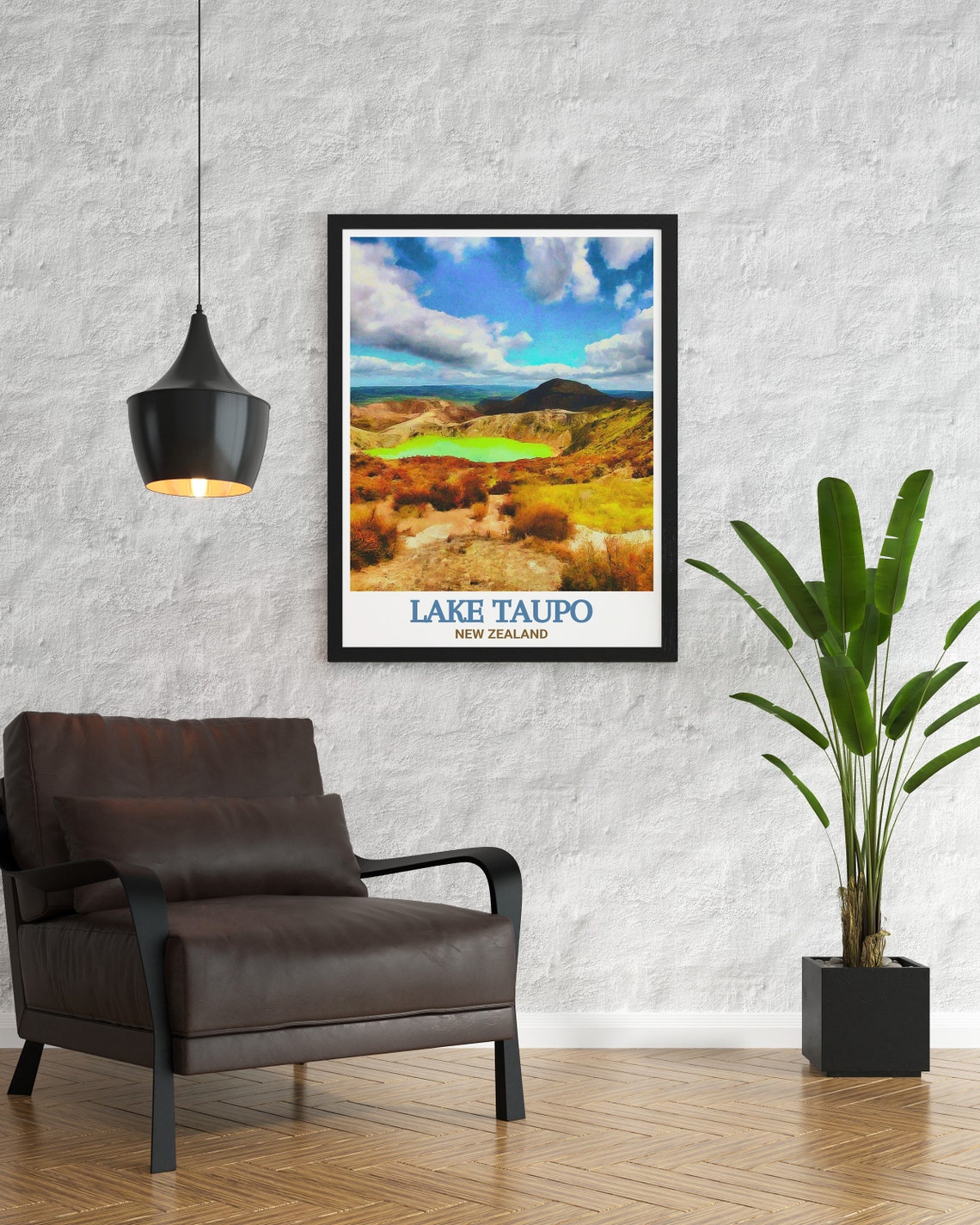 Ake Taupo Travel Wall Art Tongariro National Park Travel Print New Zealand Scenic Poster Tongariro Art L Nature Scenic Print - Image 2