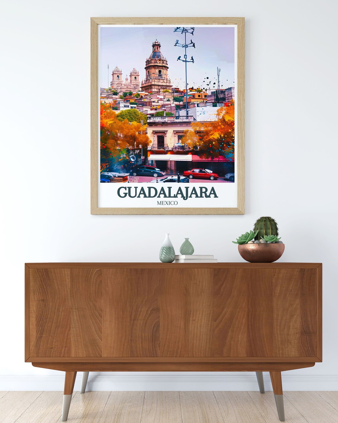 Guadalajara Mexico Cathedral Domes Colonial City Travel Poster - Image 2
