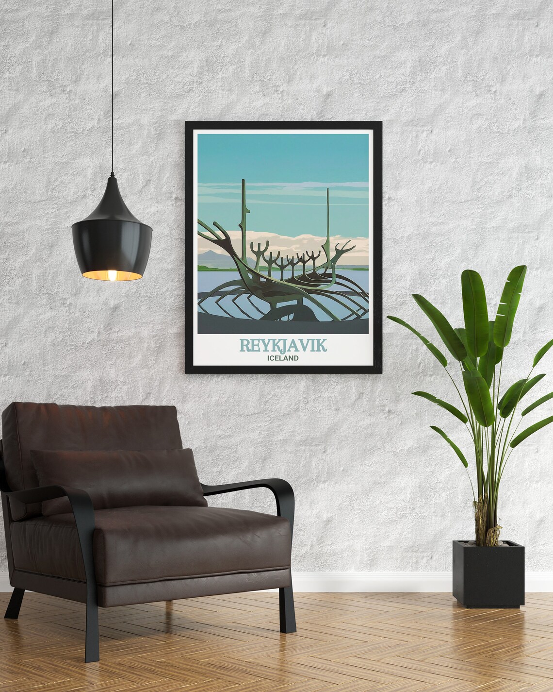 Reykjavik Sun Voyager Travel Poster, Iceland Sculpture - Image 3