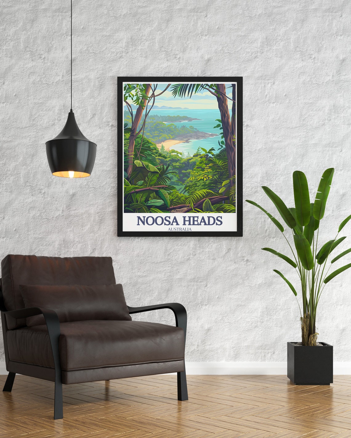 Noosa Heads Wall Art Noosa Heads National Park Travel Poster Noosa Heads National Park Decor Noosa Heads National Park Art - Image 2