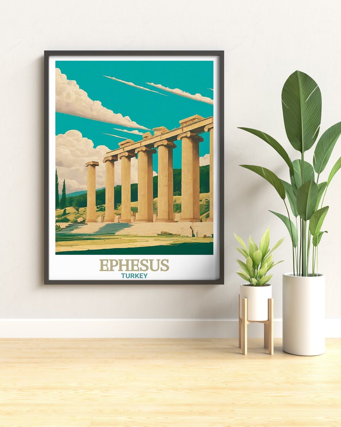Ephesus Travel Art Temple Of Artemis Travel Posters Turkey Travel Print Temple Of Artemis Travel Prints - Image 2