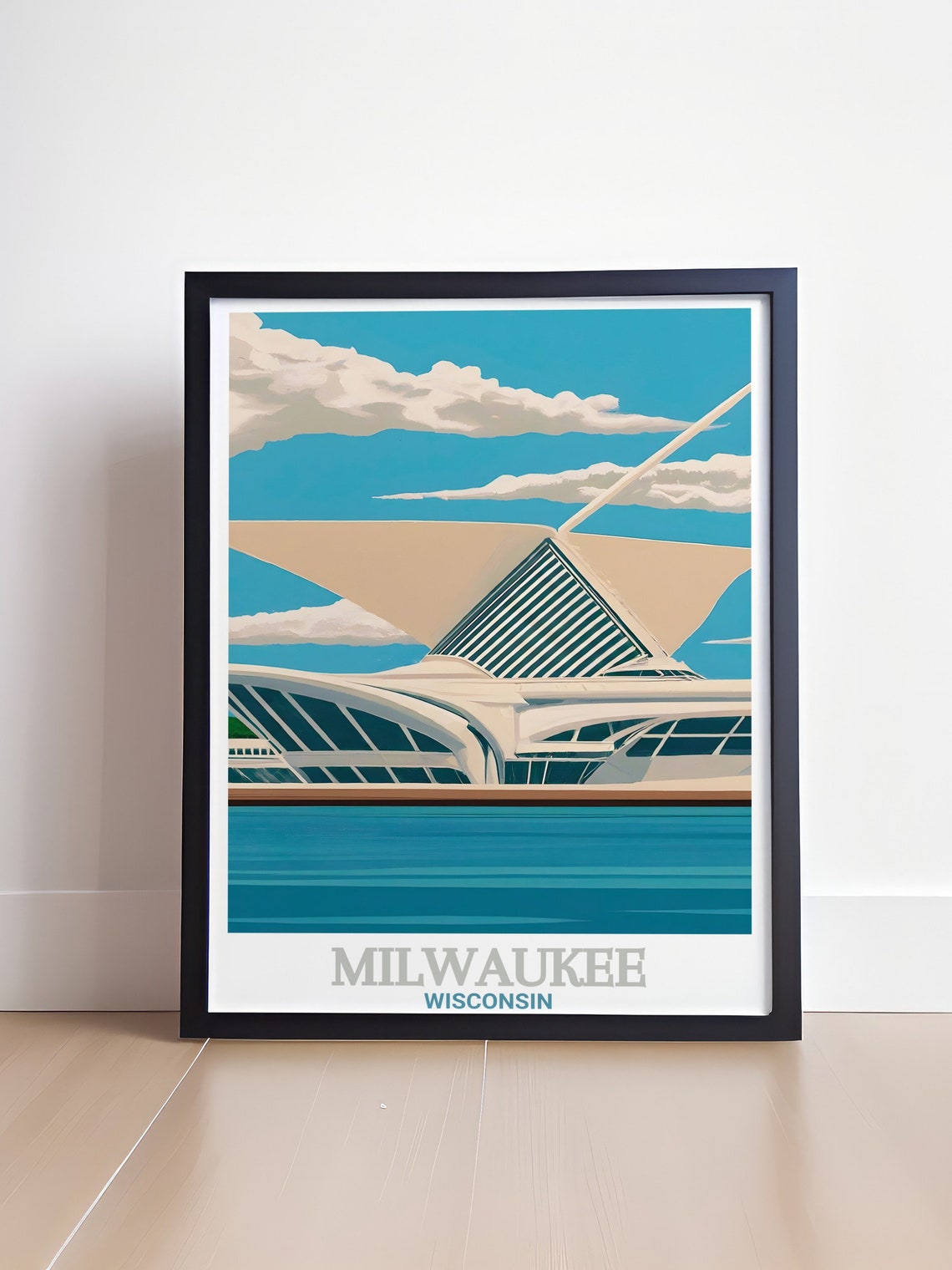 Milwaukee Art Museum Wing Against a Summer Sky Travel Poster - Image 4