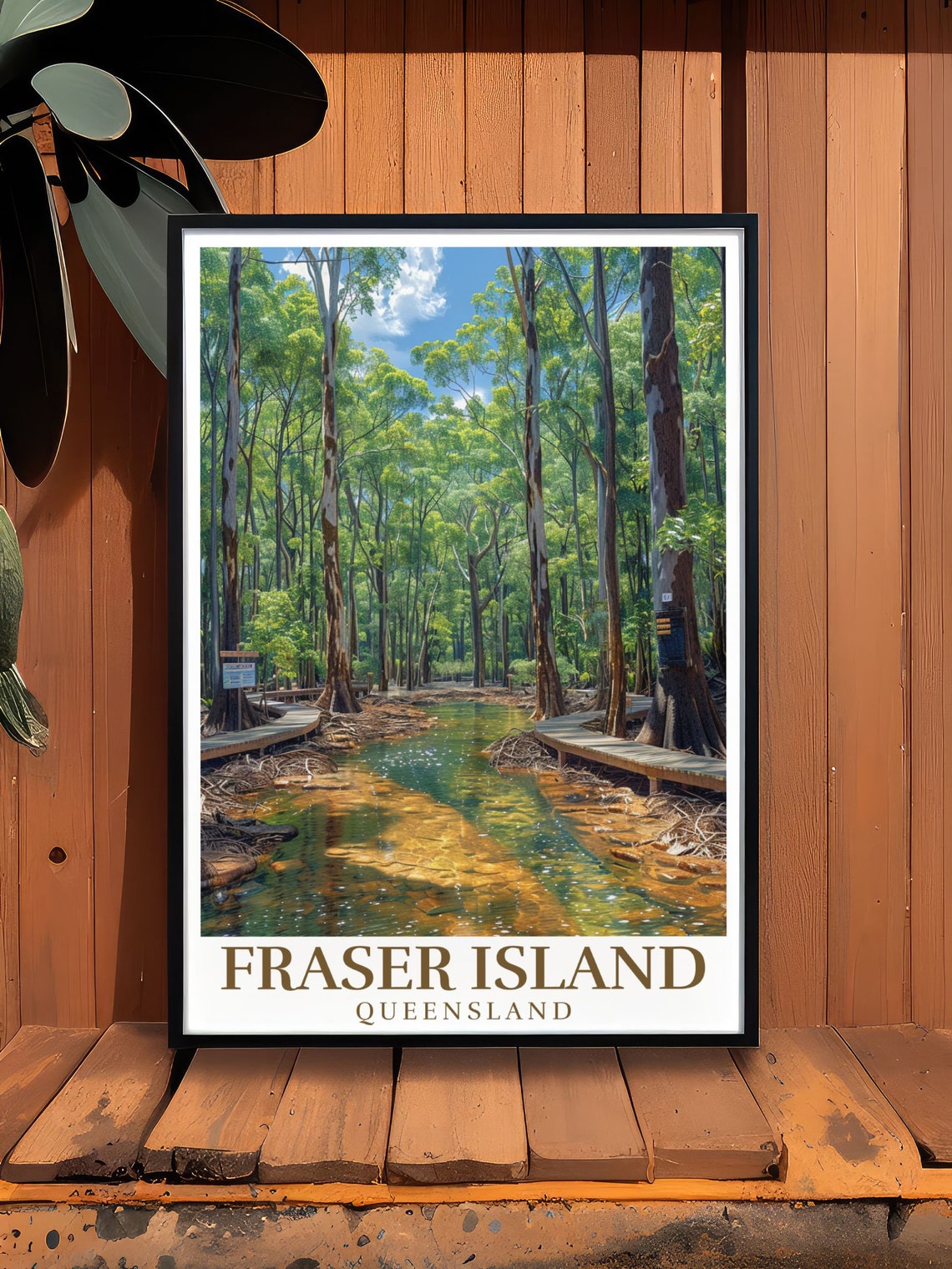 Fraser Island Queensland Rainforest Creek Boardwalk Nature Poster - Image 2