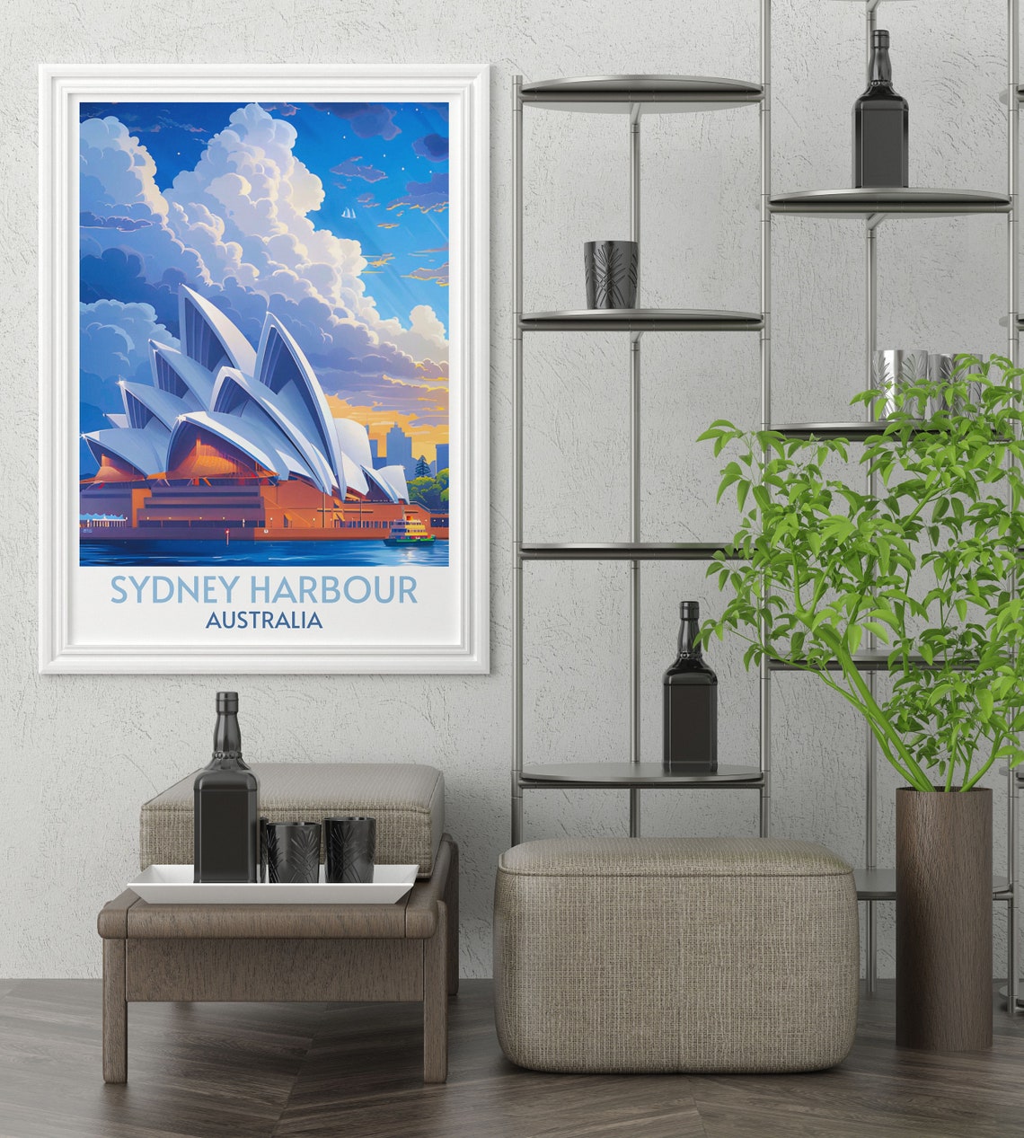 Sydney Harbour Opera House Dusk Clouds Ferry Glow Travel Poster - Image 4