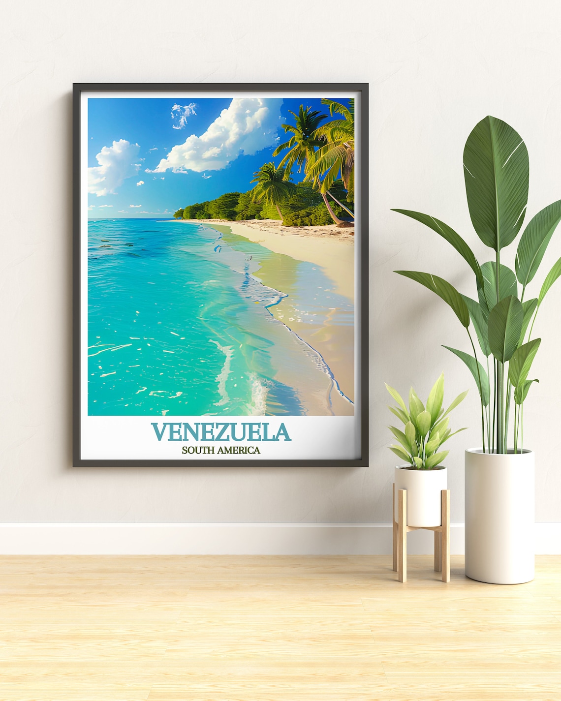 Morrocoy National Park Venezuela Caribbean Beach Palms Poster - Image 3