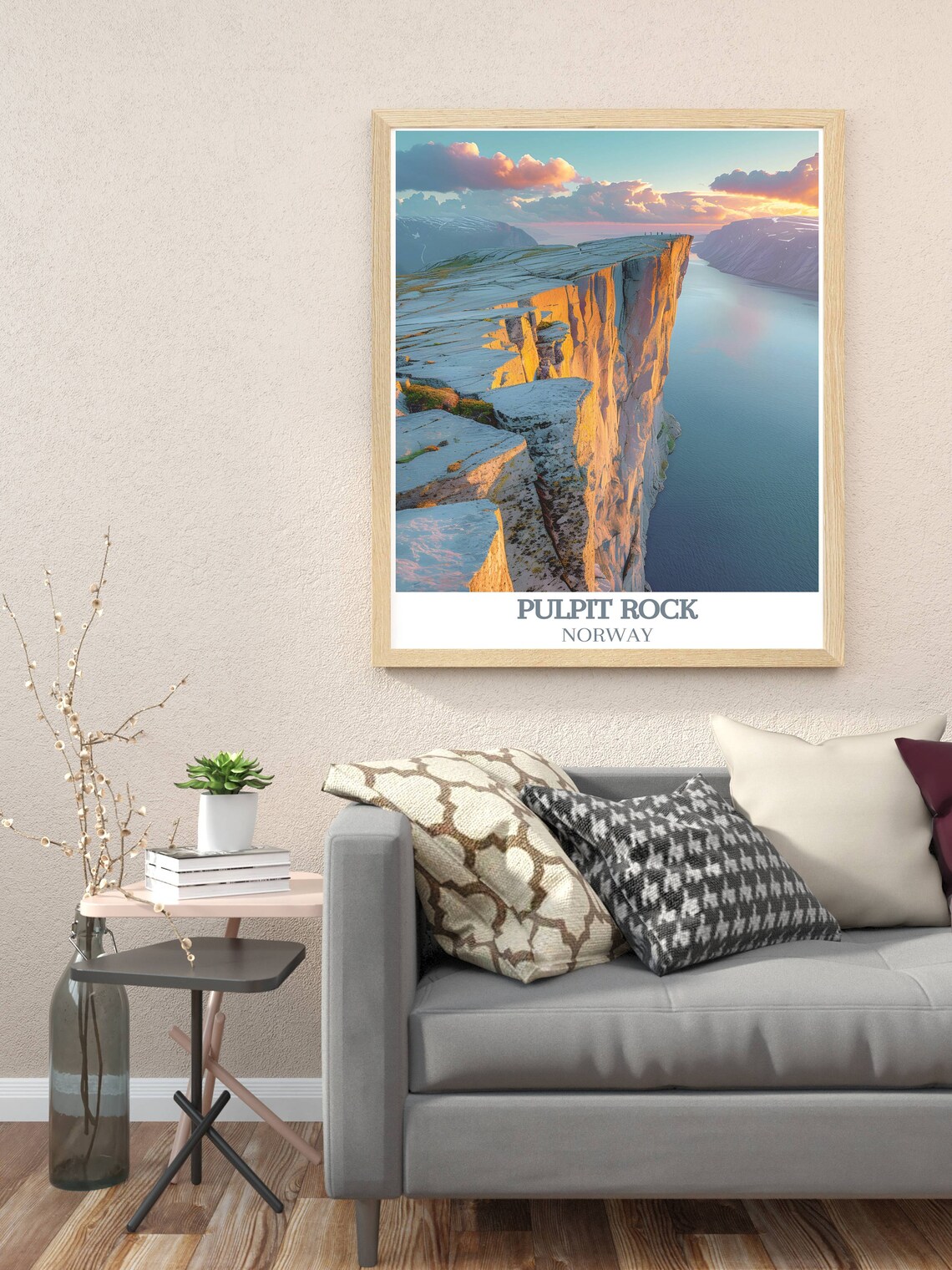 Pulpit Rock Norwegian Fjords Travel Poster Art - Image 3