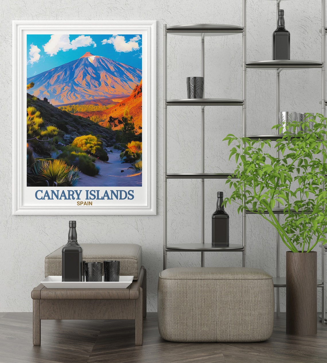 Canary Islands Mount Teide Volcano Sunset Scenic Travel Poster - Image 3
