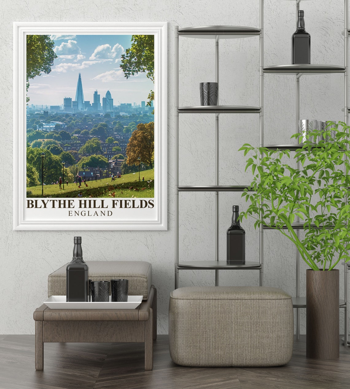 Blythe Hill Fields London Skyline Panoramic Shard Viewpoint Poster - Image 3