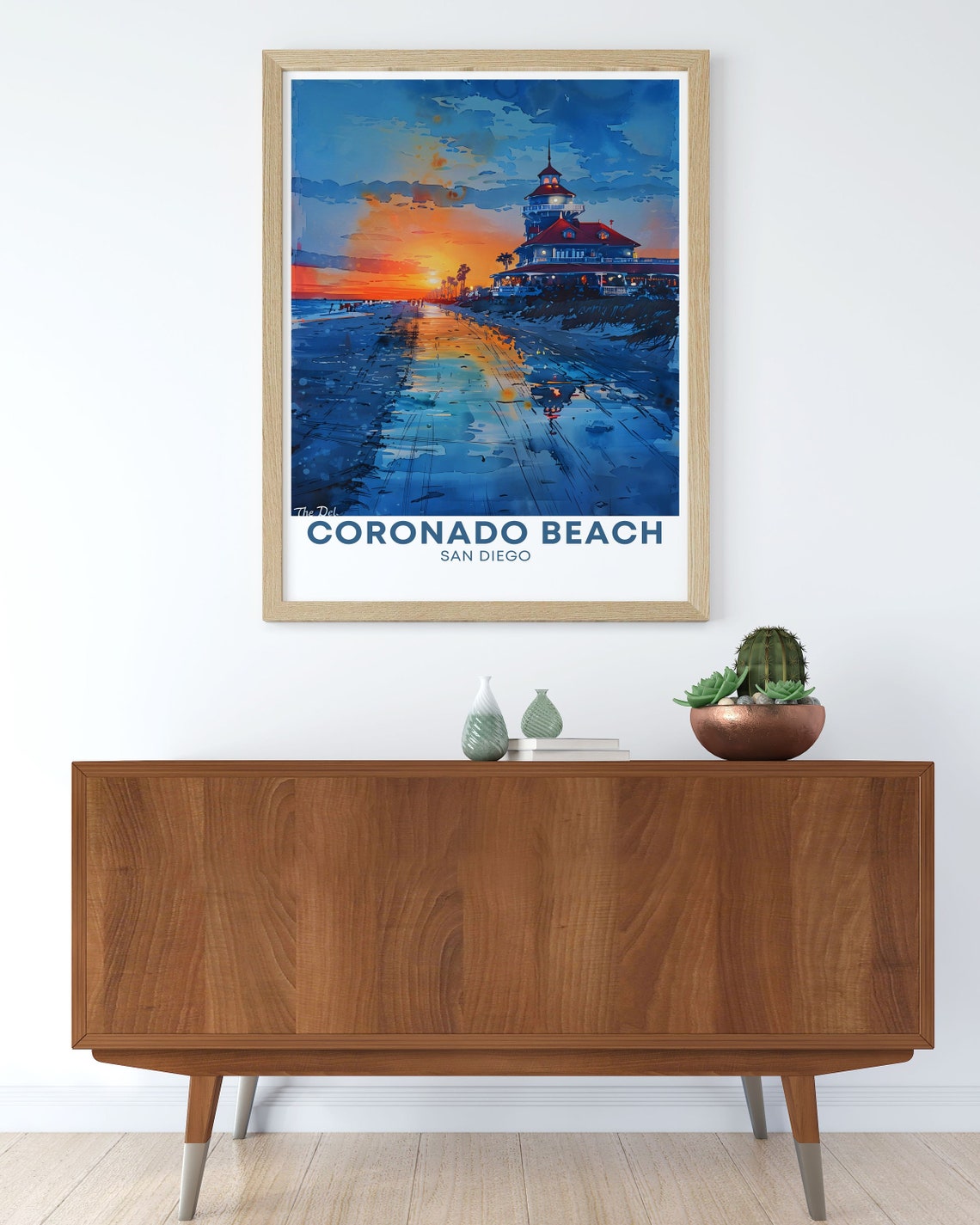 Coronado Beach San Diego Hotel Del Sunset Oceanfront Travel Poster - Image 2