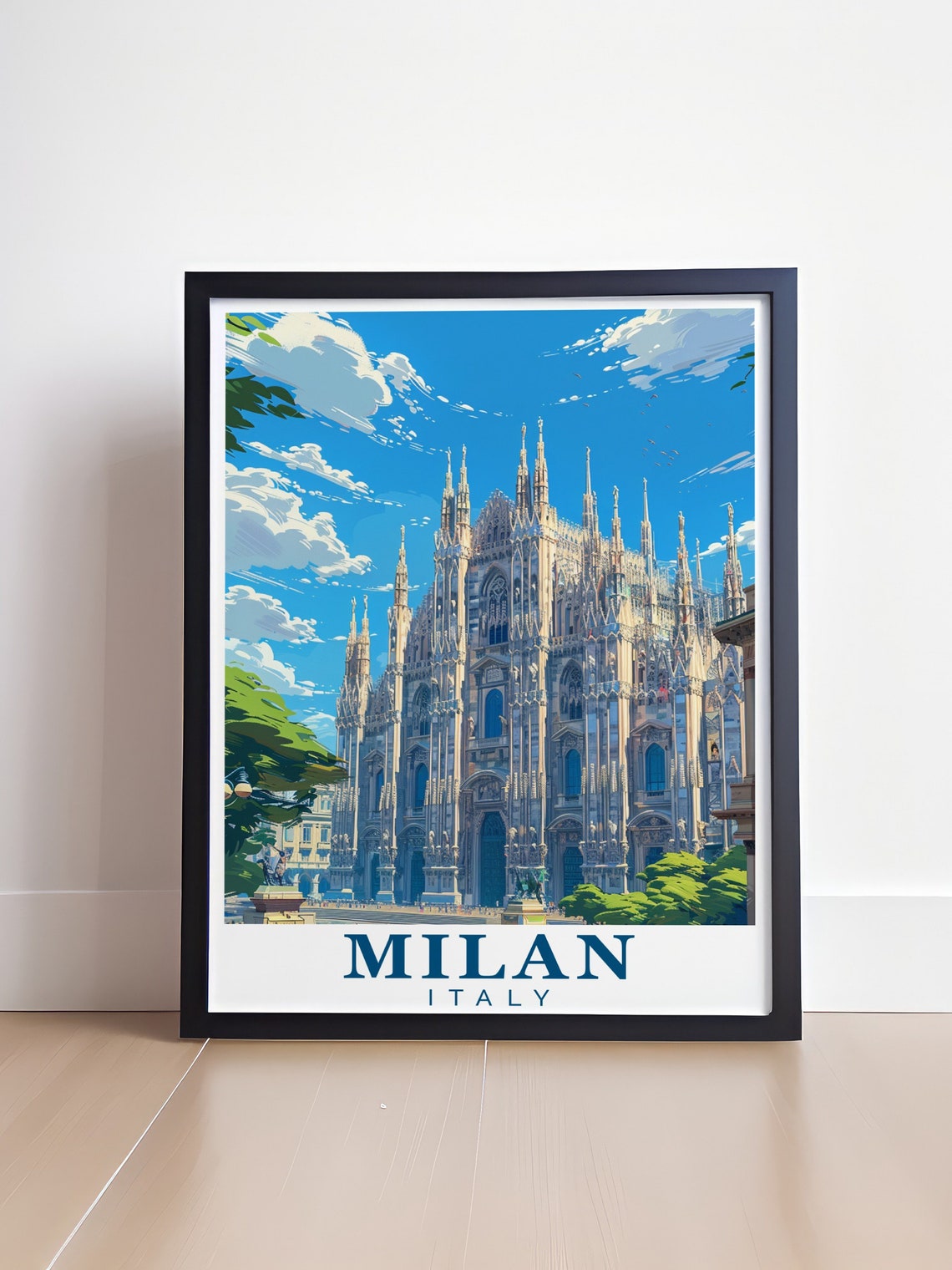 Milan Travel Poster Duomo Di Milano Poster For Gifts Duomo Di Milano Art Duomo Di Milano Italy Wall Art Duomo Di Milano Travel Poster - Image 4