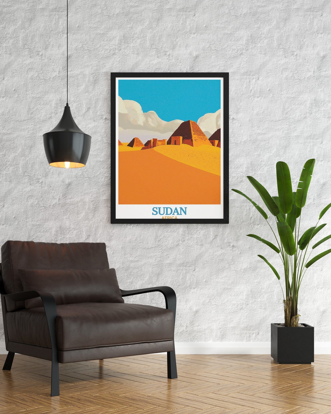 Sudan Africa Meroe Pyramids Desert Ancient Ruins Travel Poster - Image 3