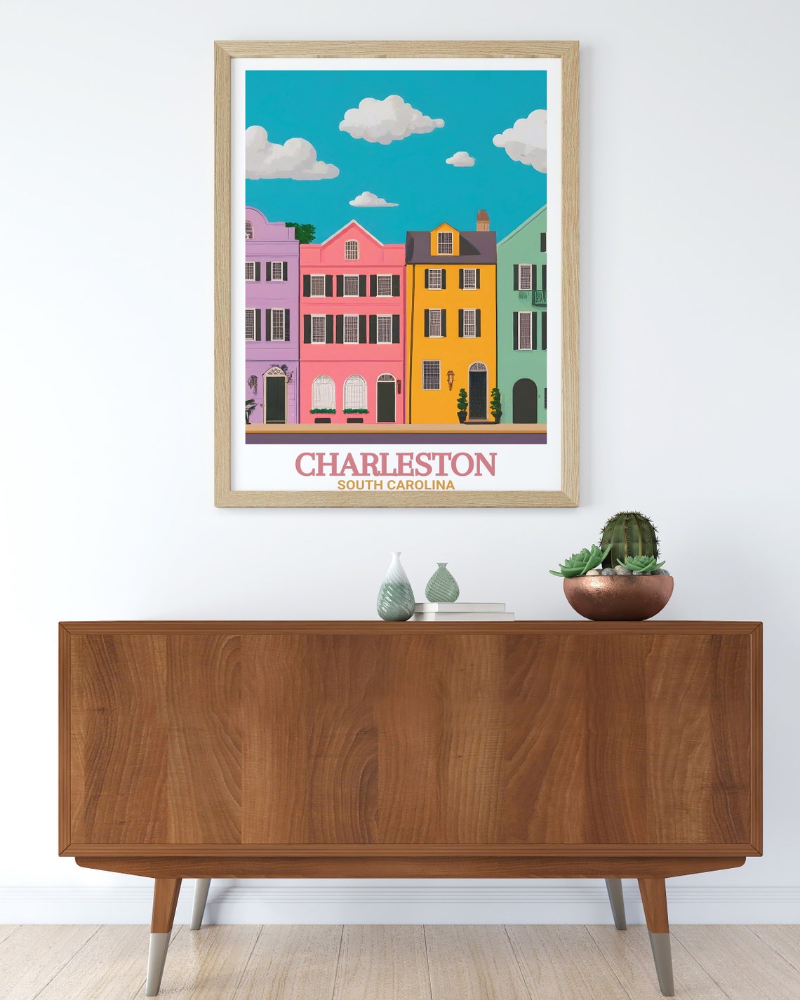 Charleston Rainbow Row Pastel Row Houses South Carolina Poster - Image 3