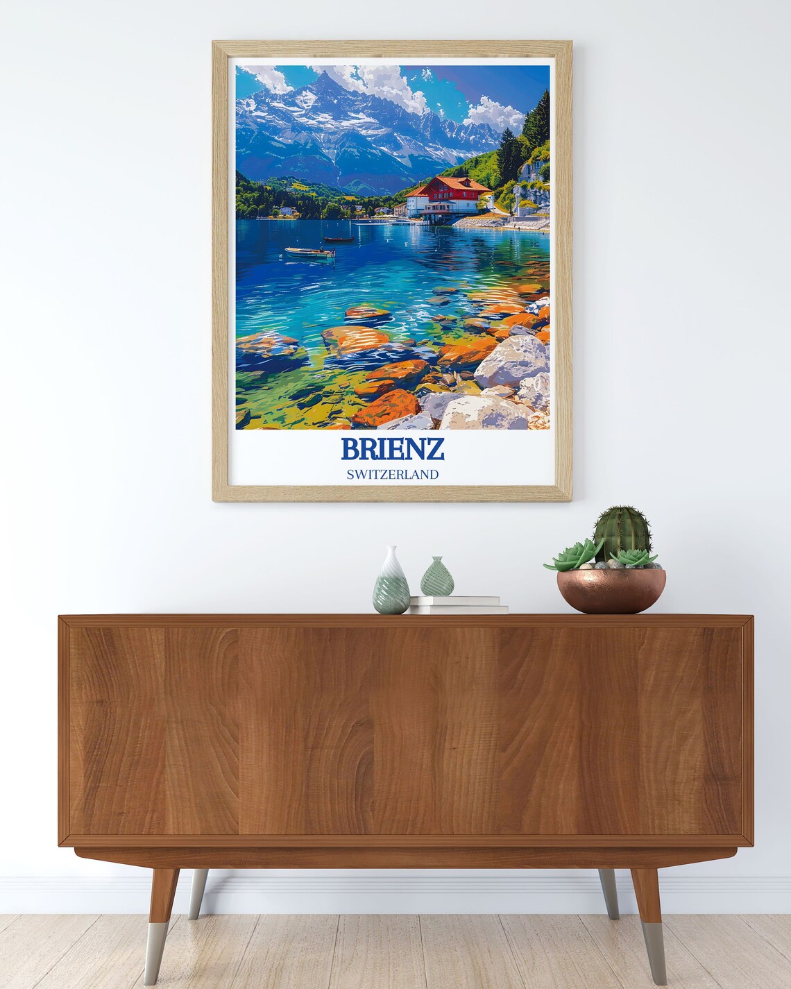 Brienz Switzerland Alpine Lake Crystal Turquoise Water Poster - Image 3