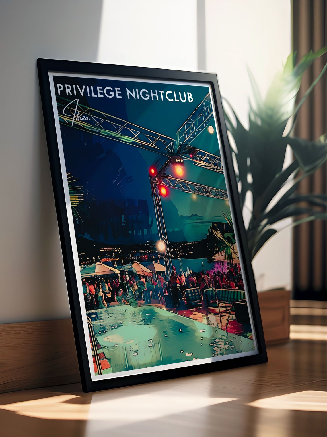Privilege Night Club Print Vista Club Travel Poster Art For Ultimate Nightlife Fans Ibiza Club Print Vista Club Art - Image 2