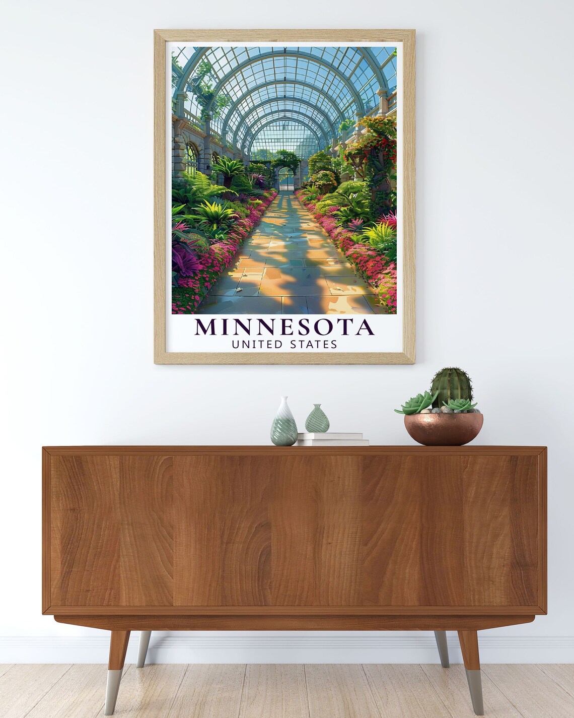 Minnesota Como Park Conservatory Flower Lined Glasshouse Poster - Image 2