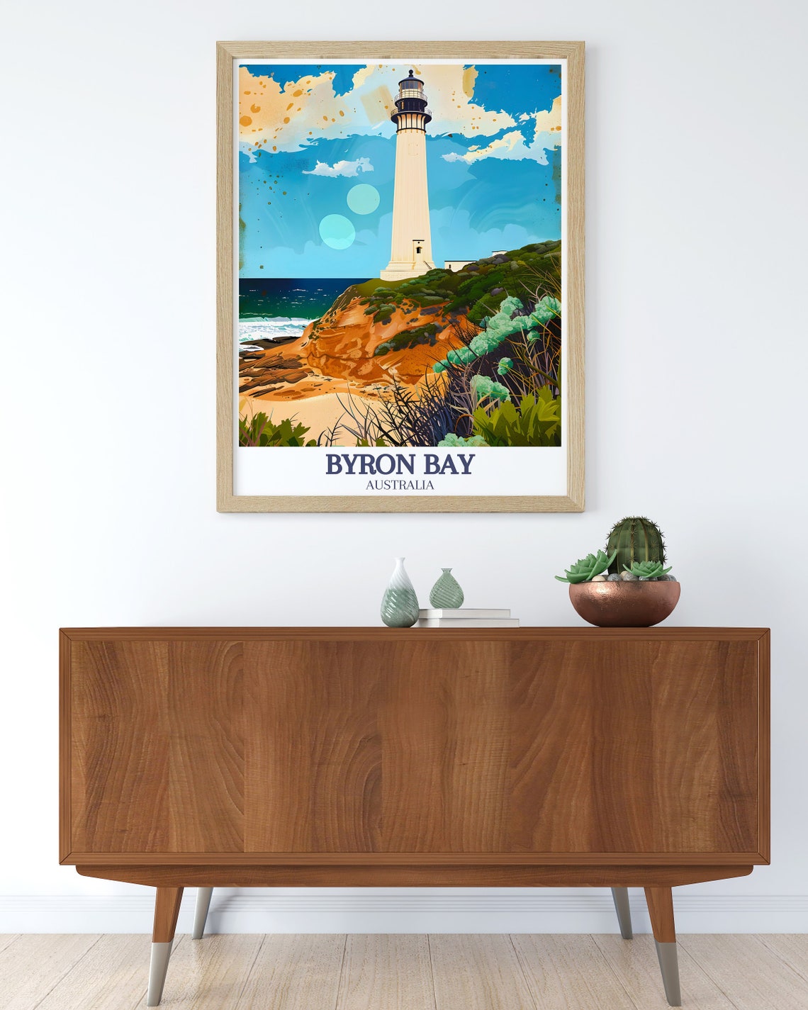 Cape Byron Lighthouse Cliff Byron Bay Australia Travel Poster - Image 3