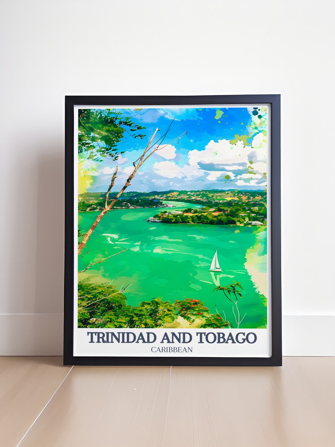 Trinidad And Tobago Wall Art Nylon Pool Scarborough Travel Poster Nylon Pool Scarborough And Trinidad Tobago Art - Image 4
