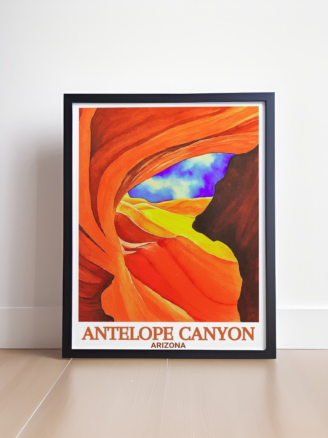 Antelope Canyon Swirling Slot Canyon Orange Curves Arizona Poster - Image 4
